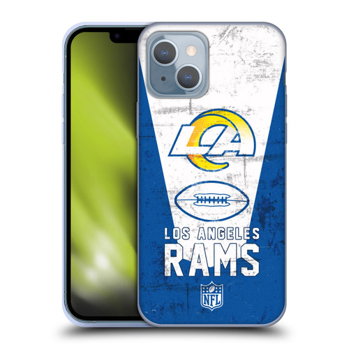 NFL Los Angeles Rams Logo Art Banner 100th Soft Gel Case for Apple iPhone 14