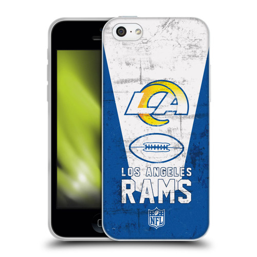 NFL Los Angeles Rams Logo Art Banner 100th Soft Gel Case for Apple iPhone 5c