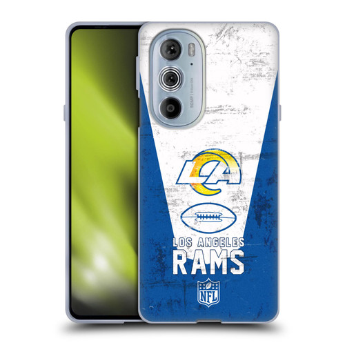 NFL Los Angeles Rams Logo Art Banner 100th Soft Gel Case for Motorola Edge X30
