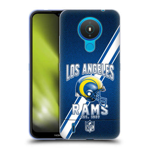 NFL Los Angeles Rams Logo Art Football Stripes 100th Soft Gel Case for Nokia 1.4