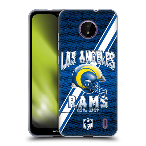 NFL Los Angeles Rams Logo Art Football Stripes 100th Soft Gel Case for Nokia C10 / C20
