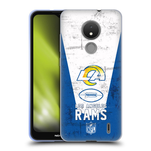 NFL Los Angeles Rams Logo Art Banner 100th Soft Gel Case for Nokia C21