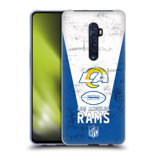 NFL Los Angeles Rams Logo Art Banner 100th Soft Gel Case for OPPO Reno 2