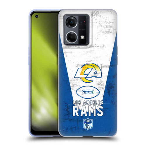 NFL Los Angeles Rams Logo Art Banner 100th Soft Gel Case for OPPO Reno8 4G