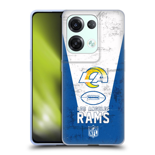 NFL Los Angeles Rams Logo Art Banner 100th Soft Gel Case for OPPO Reno8 Pro