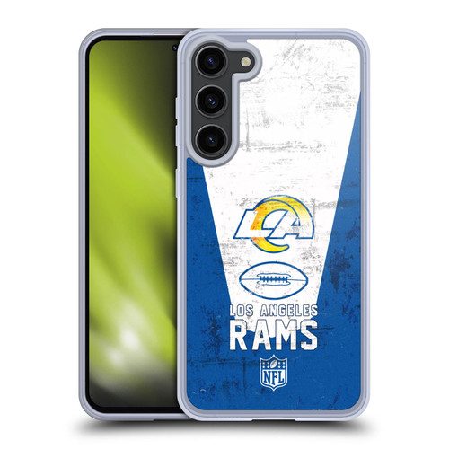 NFL Los Angeles Rams Logo Art Banner 100th Soft Gel Case for Samsung Galaxy S23+ 5G