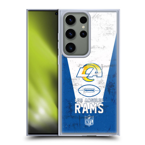NFL Los Angeles Rams Logo Art Banner 100th Soft Gel Case for Samsung Galaxy S23 Ultra 5G