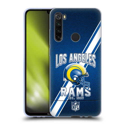 NFL Los Angeles Rams Logo Art Football Stripes 100th Soft Gel Case for Xiaomi Redmi Note 8T