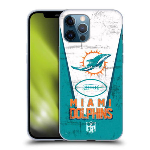 NFL Miami Dolphins Logo Art Banner Soft Gel Case for Apple iPhone 12 Pro Max