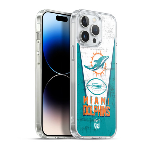 NFL Miami Dolphins Logo Art Banner Soft Gel Case for Apple iPhone 13 Pro Max & MagSafe