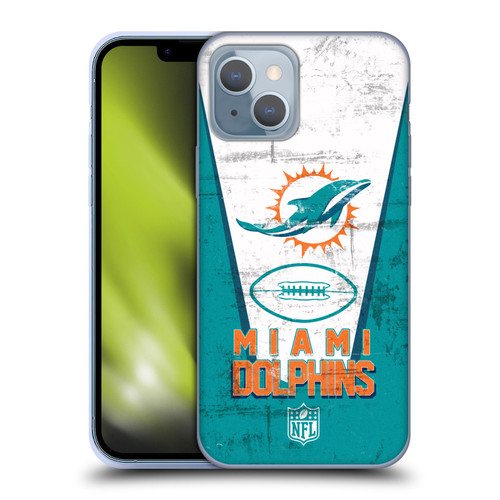 NFL Miami Dolphins Logo Art Banner Soft Gel Case for Apple iPhone 14