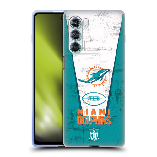 NFL Miami Dolphins Logo Art Banner Soft Gel Case for Motorola Edge S30 / Moto G200 5G