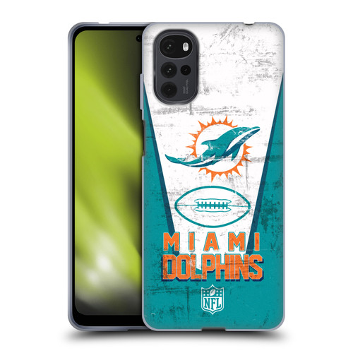NFL Miami Dolphins Logo Art Banner Soft Gel Case for Motorola Moto G22