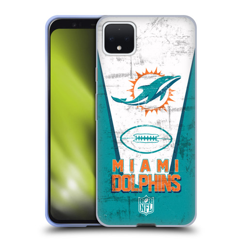NFL Miami Dolphins Logo Art Banner Soft Gel Case for Google Pixel 4 XL