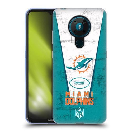 NFL Miami Dolphins Logo Art Banner Soft Gel Case for Nokia 5.3
