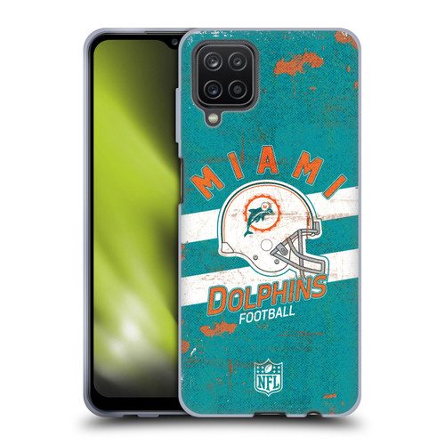 NFL Miami Dolphins Logo Art Helmet Distressed Soft Gel Case for Samsung Galaxy A12 (2020) NFL Miami Dolphins Logo Art Helmet Distressed Soft Gel Case for Samsung Galaxy A12 (2020)