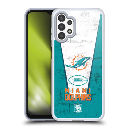 NFL Miami Dolphins Logo Art Banner Soft Gel Case for Samsung Galaxy A13 (2022)