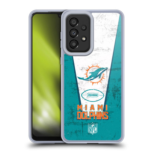 NFL Miami Dolphins Logo Art Banner Soft Gel Case for Samsung Galaxy A33 5G (2022)