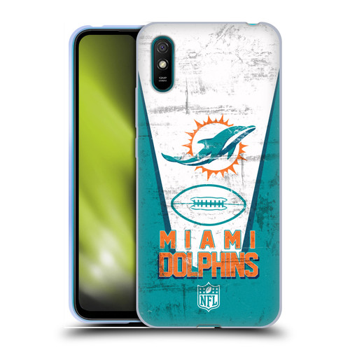 NFL Miami Dolphins Logo Art Banner Soft Gel Case for Xiaomi Redmi 9A / Redmi 9AT