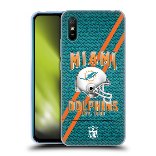 NFL Miami Dolphins Logo Art Football Stripes Soft Gel Case for Xiaomi Redmi 9A / Redmi 9AT