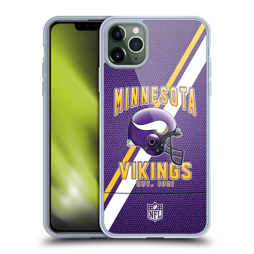 NFL Minnesota Vikings Logo Art Football Stripes Soft Gel Case for Apple iPhone 11 Pro Max NFL Minnesota Vikings Logo Art Football Stripes Soft Gel Case for Apple iPhone 11 Pro Max