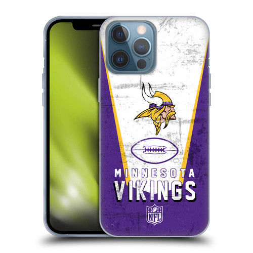 NFL Minnesota Vikings Logo Art Banner Soft Gel Case for Apple iPhone 13 Pro Max