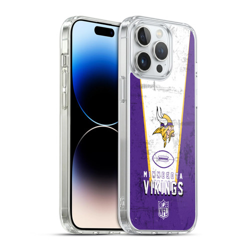 NFL Minnesota Vikings Logo Art Banner Soft Gel Case for Apple iPhone 14 Pro Max & MagSafe