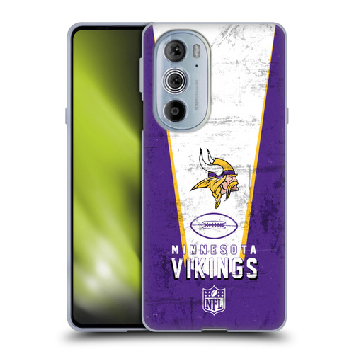 NFL Minnesota Vikings Logo Art Banner Soft Gel Case for Motorola Edge X30