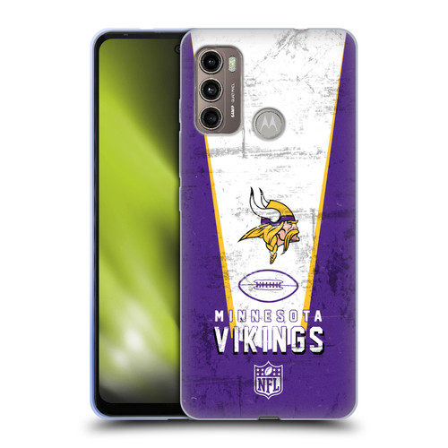 NFL Minnesota Vikings Logo Art Banner Soft Gel Case for Motorola Moto G60 / Moto G40 Fusion