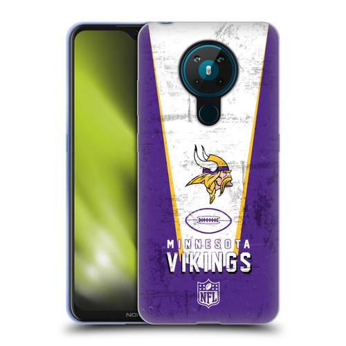 NFL Minnesota Vikings Logo Art Banner Soft Gel Case for Nokia 5.3