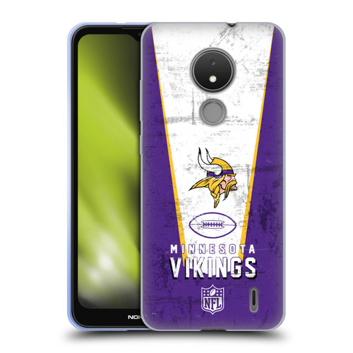 NFL Minnesota Vikings Logo Art Banner Soft Gel Case for Nokia C21