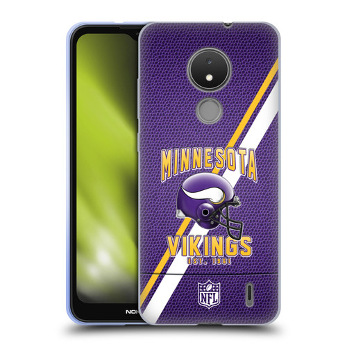 NFL Minnesota Vikings Logo Art Football Stripes Soft Gel Case for Nokia C21