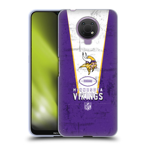 NFL Minnesota Vikings Logo Art Banner Soft Gel Case for Nokia G10