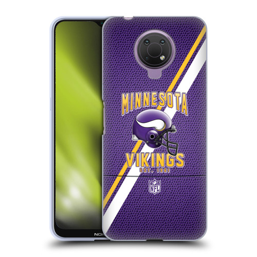 NFL Minnesota Vikings Logo Art Football Stripes Soft Gel Case for Nokia G10