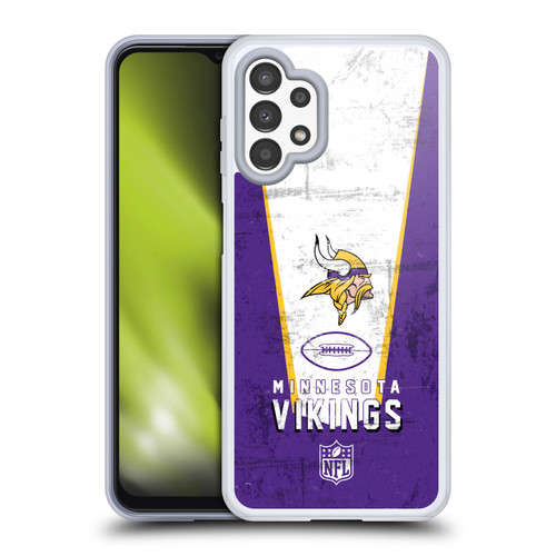 NFL Minnesota Vikings Logo Art Banner Soft Gel Case for Samsung Galaxy A13 (2022)