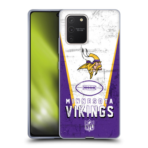 NFL Minnesota Vikings Logo Art Banner Soft Gel Case for Samsung Galaxy S10 Lite