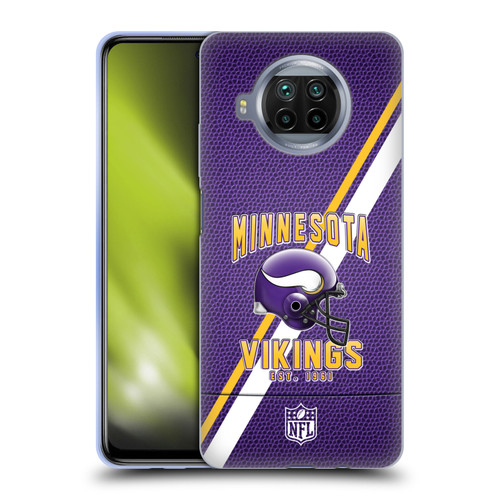NFL Minnesota Vikings Logo Art Football Stripes Soft Gel Case for Xiaomi Mi 10T Lite 5G