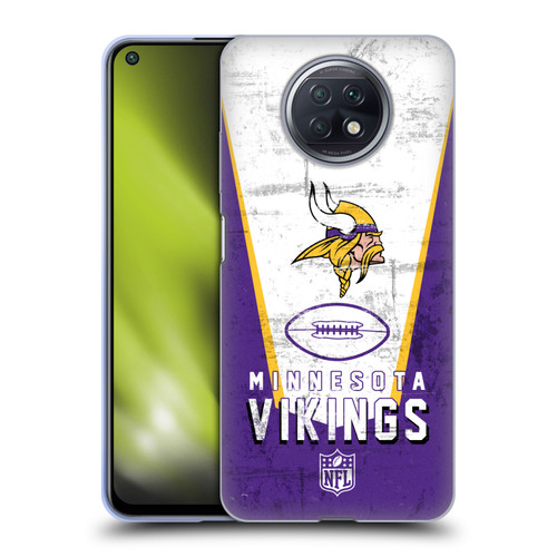 NFL Minnesota Vikings Logo Art Banner Soft Gel Case for Xiaomi Redmi Note 9T 5G