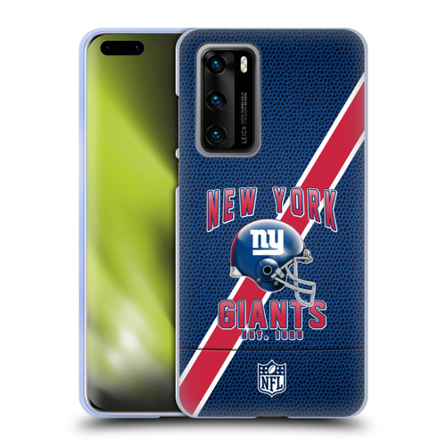 NFL New York Giants Logo Art Football Stripes Soft Gel Case for Huawei P40 5G