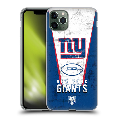 NFL New York Giants Logo Art Banner Soft Gel Case for Apple iPhone 11 Pro Max