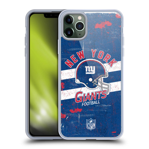 NFL New York Giants Logo Art Helmet Distressed Soft Gel Case for Apple iPhone 11 Pro Max