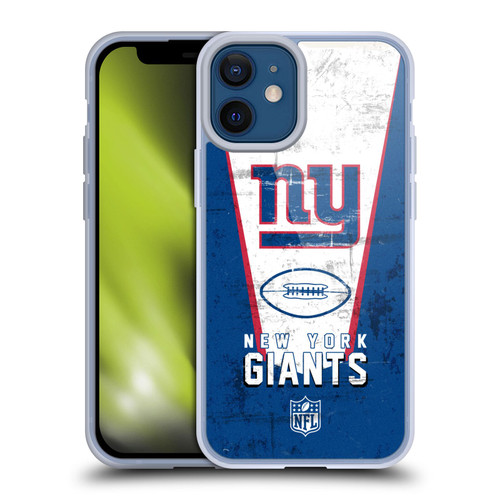 NFL New York Giants Logo Art Banner Soft Gel Case for Apple iPhone 12 Mini