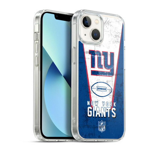 NFL New York Giants Logo Art Banner Soft Gel Case for Apple iPhone 13