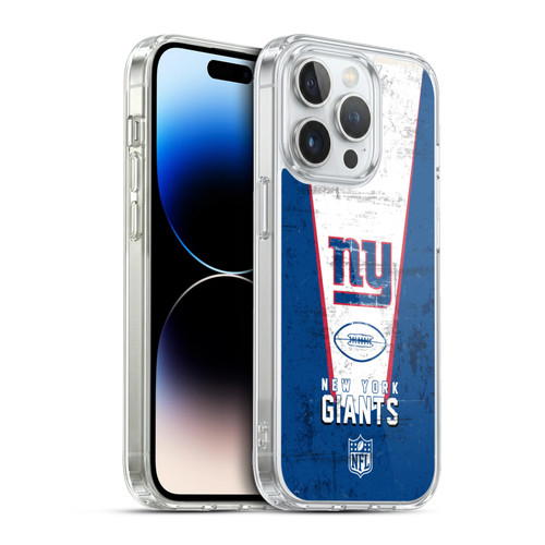 NFL New York Giants Logo Art Banner Soft Gel Case for Apple iPhone 13 Pro & MagSafe