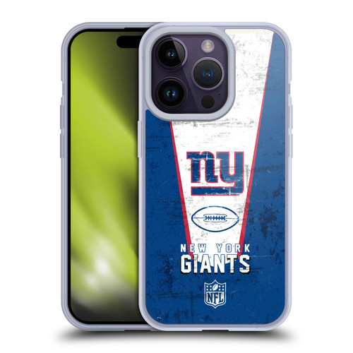NFL New York Giants Logo Art Banner Soft Gel Case for Apple iPhone 14 Pro