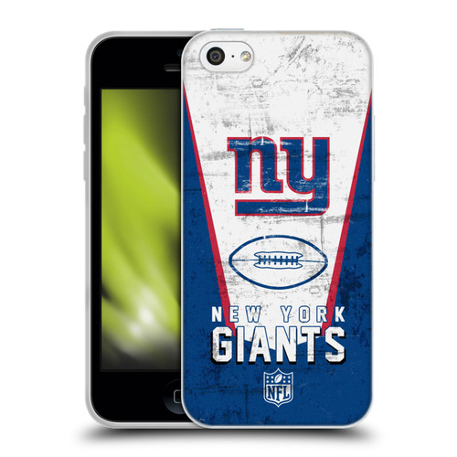 NFL New York Giants Logo Art Banner Soft Gel Case for Apple iPhone 5c