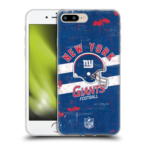 NFL New York Giants Logo Art Helmet Distressed Soft Gel Case for Apple iPhone 7 Plus / iPhone 8 Plus