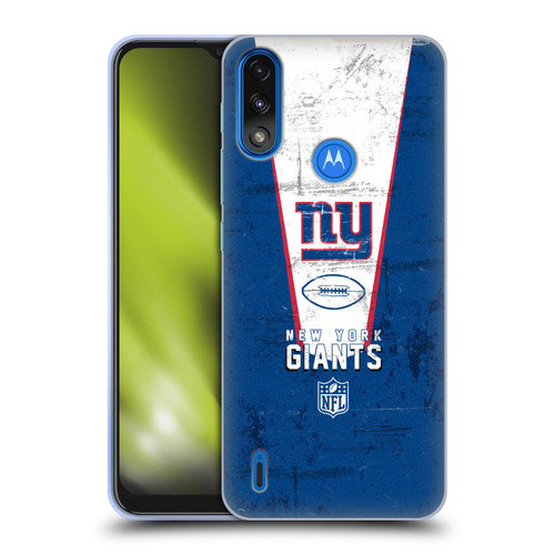 NFL New York Giants Logo Art Banner Soft Gel Case for Motorola Moto E7 Power / Moto E7i Power