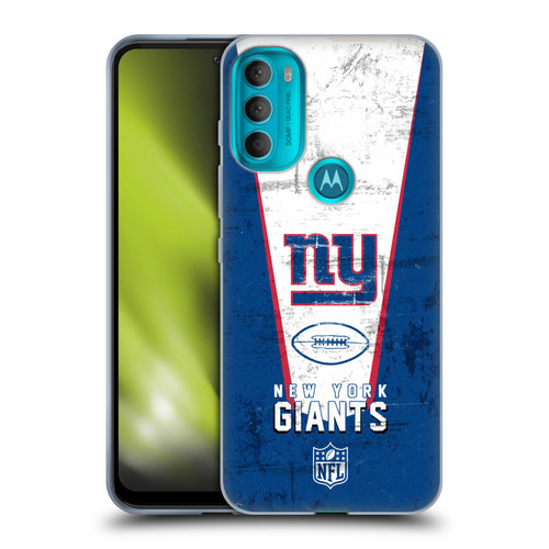 NFL New York Giants Logo Art Banner Soft Gel Case for Motorola Moto G71 5G