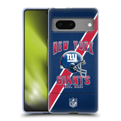 NFL New York Giants Logo Art Football Stripes Soft Gel Case for Google Pixel 7